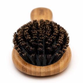 img 4 attached to Щетка для волос из кабаньей щетины и расческа для распутывания волос для детей, женщин и мужчин - натуральная щетина придает здоровый блеск, улучшает текстуру, уменьшает пушистость