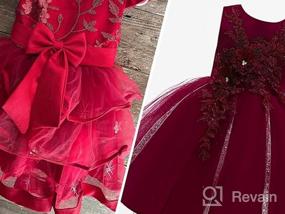 img 7 attached to Weileenice Костюм Принцессы 5-6 лет: 👗 Элегантная Бордовая Одежда для Девочек, Вдохновляющая Воображение