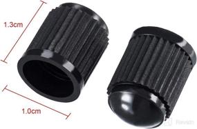 img 3 attached to 20pcs Black Plastic Valve Stem Caps - Universal for Cars, SUVs, Bikes, Trucks, and Motorcycles