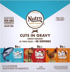 img 4 attached to NUTRO Perfect Portions Grain Free Wet Cat Food, Cuts in Gravy, Twin-Packs - Available in 12 and 24 Count Options