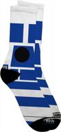 blue and white robot all over print adult crew socks - select your size tooloud logo