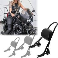 🏍️ detachable sportster sissy bar - fits 04-21 xl models - one-piece design - xl1200ns iron 1200 - motorcycle harley sportster 883 accessories - includes pad, luggage rack, backpack - ideal for roadster, superlow, forty-eight логотип