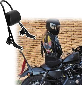 img 3 attached to 🏍️ Detachable Sportster Sissy Bar - Fits 04-21 XL Models - One-Piece Design - XL1200NS Iron 1200 - Motorcycle Harley Sportster 883 Accessories - Includes Pad, Luggage Rack, Backpack - Ideal for Roadster, Superlow, Forty-Eight