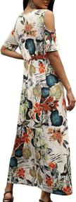 img 3 attached to CHERFLY Shoulder Sundress Pockets X Large Women's Clothing ~ Dresses