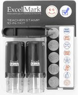 a17 teacher rubber stamp kit with self-inking design by excelmark - enhance classroom efficiency logo