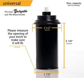 img 2 attached to 16 oz Backyadda Torch Replacement Canisters | Compatible with Tiki Brands (Bamboo and Most Metal Styles) | Easy Fill Opening | 4-Pack (Without Snuffer Caps)