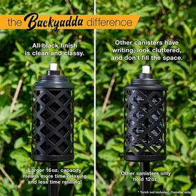 img 3 attached to 16 oz Backyadda Torch Replacement Canisters | Compatible with Tiki Brands (Bamboo and Most Metal Styles) | Easy Fill Opening | 4-Pack (Without Snuffer Caps)