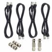 4-pack bnc male to female connector adapter cable with rg174 75-2 video coaxial extension - beelion 3.3ft/39.3" for cctv video transmission system logo