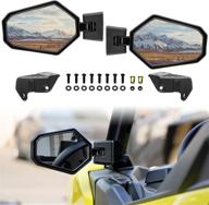 sautvs premium adjustable folding side rear view mirrors for can am maverick trail sport commander 2018-2022 - 2pcs, 715003639 accessories logo