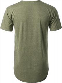 img 2 attached to Get Your Hip Hop Style On With URBANCREWS Mens Elongated Round Hemline T-Shirt