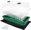 efficient and convenient seed starting kit - 2 sets of 72-cell with heat mats, humidity domes, and plant labels logo