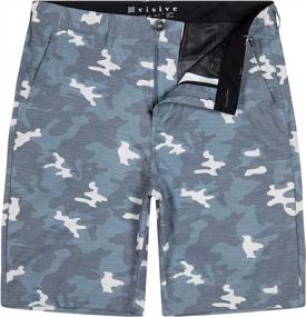 img 4 attached to Quick Dry Hybrid Board Shorts And Walk Shorts In Regular Fit For Men, Sizes 30-44 By Visive