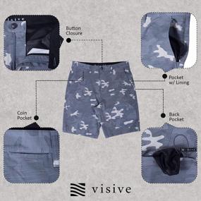 img 1 attached to Быстросохнущие гибридные шорты для досок и прогулочные шорты стандартного кроя для мужчин, размеры 30–44 от Visive