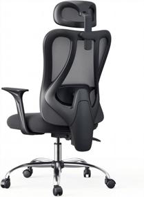 img 4 attached to Hbada E1 Ergonomic Office Chair Adjustable Backrest Height, Rotatable Lifting Lumbar Support, And High-Density Breathable Mesh Desk Chair