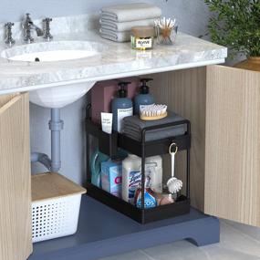 img 3 attached to Maximize Your Space With The SOLEJAZZ 2 Tier Under Sink Organizer And Storage - Perfect For Bathroom And Kitchen Cabinets!