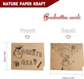 img 2 attached to 36 Pack Graduation Greeting Cards And Envelopes With 40 Writable Stickers By KUUQA - Ideal For Celebrating Graduation With Foldable Design