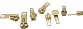 img 3 attached to Fix Your Zipper With Ease: 8 Assorted Brass YKK Auto Lock Sliders With Top & Bottom Stops - American Made Zipper Repair Solution