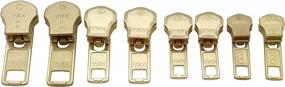 img 2 attached to Fix Your Zipper With Ease: 8 Assorted Brass YKK Auto Lock Sliders With Top & Bottom Stops - American Made Zipper Repair Solution