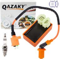 🏍️ qazaky high-performance ac cdi + ignition coil + spark plug a7tc for gy6 50cc-150cc 4-stroke scooter, atv, go kart, moped, quad, pit dirt racing bike with 139qmb, 152qmi, and 157qmj engines логотип