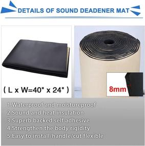 img 3 attached to uxcell Car Cell Foam Sound Proofing Insulation Mat - 315mil, 6.46sqft, 8mm Thickness, 40x24 Inch