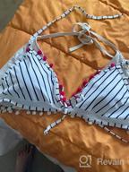 img 1 attached to Halter Tassel Swimsuit: Bdcoco Women'S High-Waist 2-Piece Bikini Set review by Brenda Perry