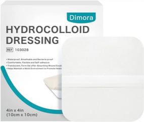 img 4 attached to Dimora Hydrocolloid Dressing 4" X 4" For Wound Care, 10 Pack Large Patch Bandages With Self-Adhesive For Bedsore, Burn, Blister, Acne Care, Super Absorbent For Fast Healing