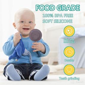 img 2 attached to 👶 Ultimate Baby Teething Toys: Silicone Teething Relief for Newborns, 0-12 Months | BPA-Free, Freezer Safe | With Anti-Lost Rope | Perfect Baby Chew Toys & Boys Gift