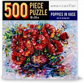 img 3 attached to Stunning Poppies In Vase Art: Americanflat 500 Piece Flower Jigsaw Puzzle, 18X24 Inches