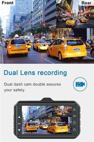 img 3 attached to 📹 Dual Dash Cam by CHORTAU: Front and Rear Dash Cam with Full HD 170° Wide Angle, Night Vision, and G-Sensor for Parking and Motion Detection