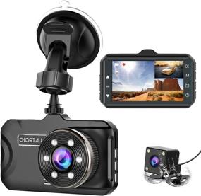 img 4 attached to 📹 Dual Dash Cam by CHORTAU: Front and Rear Dash Cam with Full HD 170° Wide Angle, Night Vision, and G-Sensor for Parking and Motion Detection