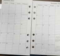 img 1 attached to 2023 Monthly Desk Planner Refill 5-1/2" X 8-1/4", 12 Months Jan To Dec, 2 Pages Per Month, Ruled Boxes, 7-Hole Punched For Desk Size 4 review by Christopher Yap