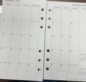 img 6 attached to 2023 Monthly Desk Planner Refill 5-1/2" X 8-1/4", 12 Months Jan To Dec, 2 Pages Per Month, Ruled Boxes, 7-Hole Punched For Desk Size 4