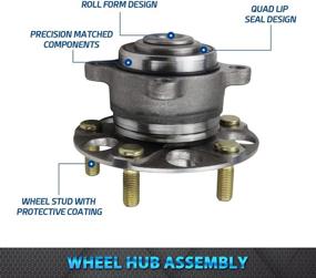 img 3 attached to 🔧 Bodeman Rear Wheel Hub and Bearing Assemblies - Pair for 2008-2012 Honda Accord, 2009-2013 Acura TSX