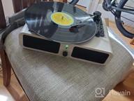 img 1 attached to HiFi Bluetooth Vinyl Record Player With Dual Turntables, Bookshelf Speakers, Preamp, USB Recording, Adjustable Speed, Magnetic Cartridge, Vintage Style For LPs review by Adam Jenkins