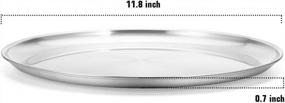 img 3 attached to 4 Pack 12 Inch Stainless Steel Round Pizza Baking Pan Tray Crisper Sheet Oven Cooking Healthy For Pizzas - Deedro