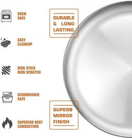img 2 attached to 4 Pack 12 Inch Stainless Steel Round Pizza Baking Pan Tray Crisper Sheet Oven Cooking Healthy For Pizzas - Deedro