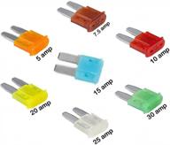 complete set of micro2 blade fuses for automotive and marine use - 35 piece kit including various amps logo