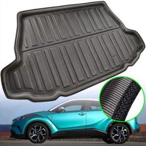 img 4 attached to Protect Your Toyota C-HR CHR With XUKEY'S Custom Cargo Liner And Trunk Mat Tray - Mud Kick Pad Included!