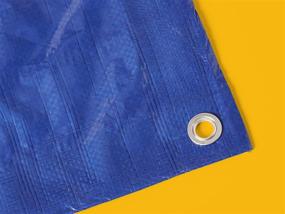 img 1 attached to 🔵 AmazonCommercial 5x7 FT Blue Poly Tarp Cover, Waterproof & 5MIL Thick, 4-Pack