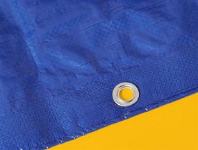 img 2 attached to 🔵 AmazonCommercial 5x7 FT Blue Poly Tarp Cover, Waterproof & 5MIL Thick, 4-Pack