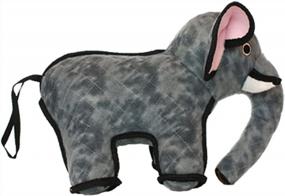 img 4 attached to TUFFY - World'S Tuffest Soft Dog Toy - Zoo Elephant - Multiple Layers. Made Durable, Strong & Tough. Interactive Play (Tug, Toss & Fetch). Machine Washable & Floats. (Regular)