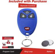 🔒 enhance your car security with keylessoption keyless entry remote control car key fob replacement 15114374 - blue логотип