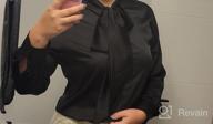 img 1 attached to Classy And Comfortable: Escalier Women'S Silk Blouse With Bow Tie Neck And Button Down - Perfect For Office And Casual Wear review by Kody Bradley