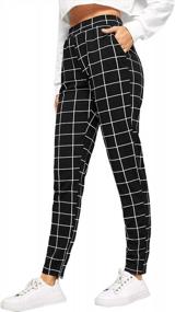 img 4 attached to Women'S High Waist Skinny Leggings: SweatyRocks Stretchy Work Pants For Comfort And Style!