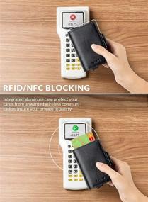 img 2 attached to VULKIT Credit Blocking Leather Automatic Men's 💳 Accessories: Ideal for Wallets, Card Cases & Money Organizers