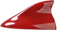 🦈 ramble super shark fin antenna - perfect functional car radio aerials for cadillac srx and xt5 (advanced style, red) logo