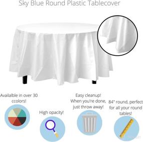 img 3 attached to 12 Pack Premium Plastic Tablecloth 84In