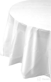 img 2 attached to 12 Pack Premium Plastic Tablecloth 84In