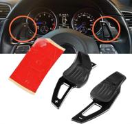 upgrade your driving experience with ryanstar aluminum steering wheel shift paddle extension for vw golf 5 mk5 6 mk6 gti r32 p1ab (black) logo