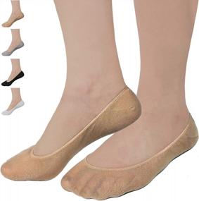 img 4 attached to Debra Weitzner Women'S Non-Slip Boat Liner Socks - Ultra Low Cut No Show, Perfect For Flats - 6 Pairs